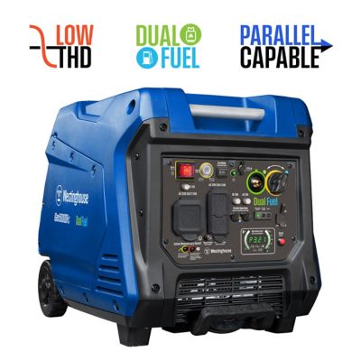 Westinghouse 5,000/3,900-Watt Dual-Fuel Portable Inverter Generator, CO Sensor