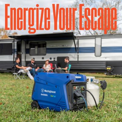 Image showing 8 th Westinghouse 5,000/3,900-Watt Dual-Fuel Portable Inverter Generator, CO Sensor