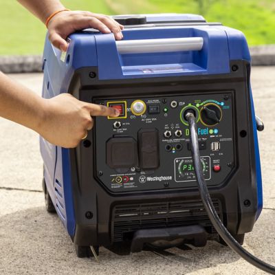 Image showing 9 th Westinghouse 5,000/3,900-Watt Dual-Fuel Portable Inverter Generator, CO Sensor