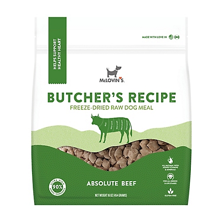McLovin's All Life Stages Butcher's Recipe Freeze-Dried Raw Dog Meal, 16 oz. Bag