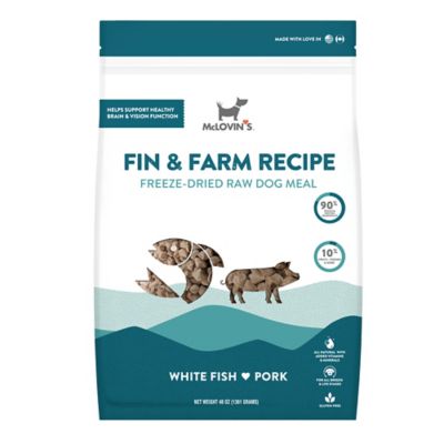 McLovin's All Life Stages Fin and Farm Recipe Freed-Dried Raw Dog Meal, 48 oz. Bag