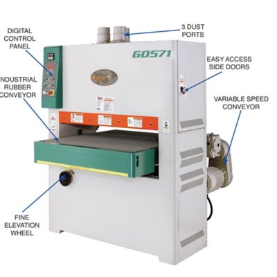 Image showing  G0571-37 in. 10 HP Wide-Belt Sander