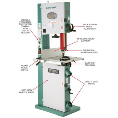 Image showing  G0640x-17 in. 2 HP Metal/Wood Bandsaw with in., G0640X