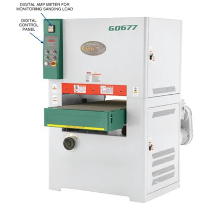 Image showing  G0677-24 in. 15 HP 3-Phase Planer/Wide-Belt, G0677