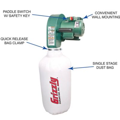 Image showing  G0710-1 HP Wall Hanging Dust Collector