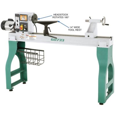 Image showing  G0733-18 in. x 47 in. Heavy-Duty Wood Lathe, G0733