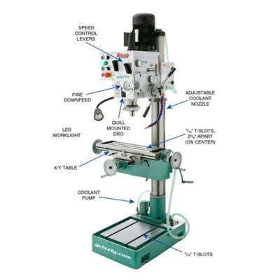 Image showing  G0751-22 in. Heavy-Duty Drill Press, G0751