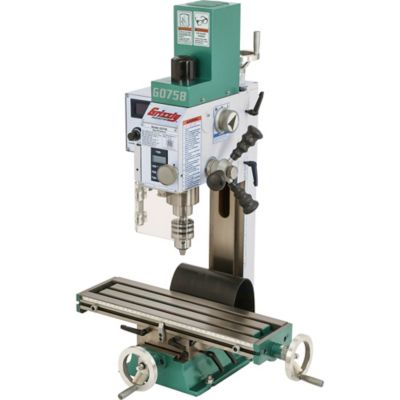 Grizzly 6 in. Swing 950-Speed 3/4 HP Mill/Drill, 6 in. x 20 in.