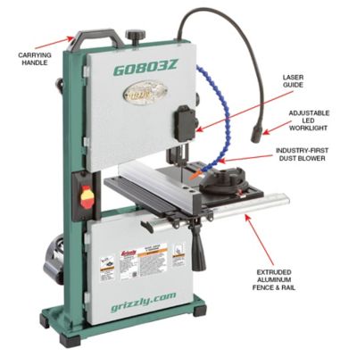 Image showing  120V 9 in. Benchtop Band Saw with Laser