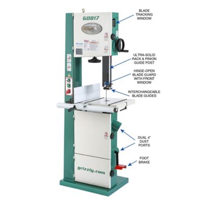 Image showing  G0817-14 in. Super Hd 2 HP Resaw Bandsaw with, G0817