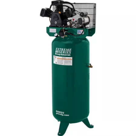 Grizzly 5 HP 60 gal Extreme Series 1-Stage Air Compressor 150 PSI Stationary Air Compressors