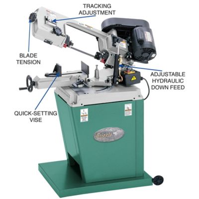 Image showing  G9742-5 in. x 6 in. 1/2 HP Metal-Cutting Ban, G9742