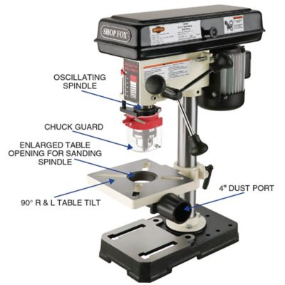 Image showing  8-1/2 in. Swing 5-Speed Benchtop Oscillating Drill