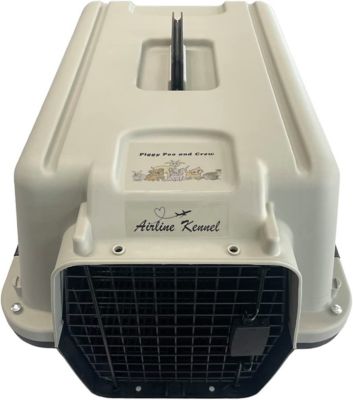 Piggy Poo and Crew 27.5 in. x 20 in. x 20 in. Airline Kennel Pet Carrier, Large