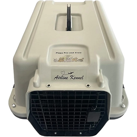 Piggy Poo and Crew 27.5 in. x 20 in. x 20 in. Airline Kennel Pet Carrier, Large