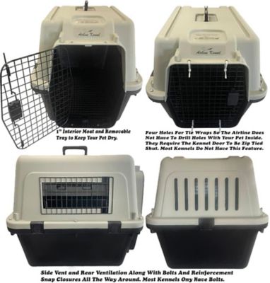 Image showing  24.25 in. x 18 in. x 16.5 in. Airline Kennel Pet Carrier