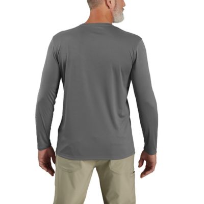 Image showing 2 th Carhartt Men's Force Sun Defender Lightweight Logo Graphic Long-Sleeve T-Shirt, 106164-WHT