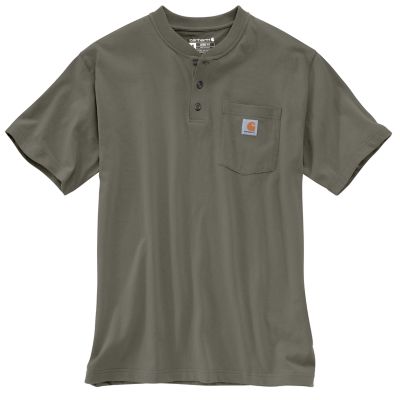Carhartt Men's Heavyweight Loose Fit Short-Sleeve Pocket Henley T-Shirt