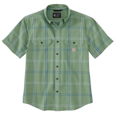 Carhartt Men's Loose Fit Midweight Plaid Short-Sleeve Button-Down Shirt