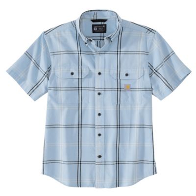 Carhartt Men's Loose Fit Midweight Plaid Short-Sleeve Button-Down Shirt