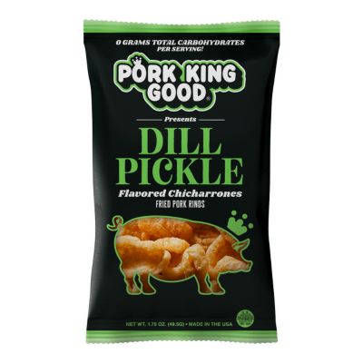 Pork King Good Dill Pickle Pork Rinds, 1.75 oz.