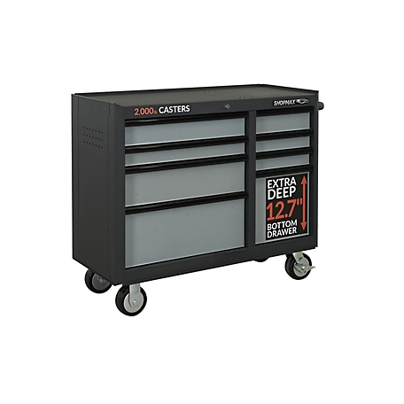 SHOPMAX 41 in. 8-Drawer Rolling Tool Cabinet, 954108R7