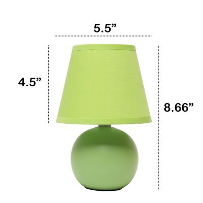 Image showing  Traditional Ceramic Orb Base Bedside Table Desk Lamp with Matching Tapered Drum Fabric Shade