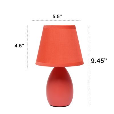 Image showing  Traditional Ceramic Oblong Bedside Table Desk Lamp Two Pack Set with Matching Tapered Drum Fabric Shade
