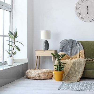 Image showing  Traditional Ceramic Purled Texture Bedside Table Desk Lamp with Fabric Drum Shade