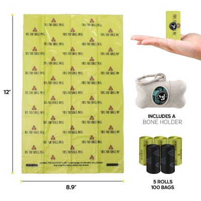 Image showing  Humorous Dog Poop Bags with Dispenser