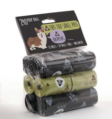 Precious Tails Humorous Dog Poop Bags, 240 ct