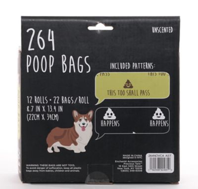 Image showing  Humorous Unscented Dog Poop Bags, 264 ct.
