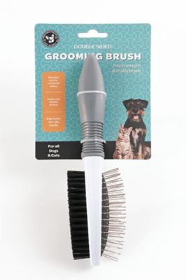 Image showing  Double-Sided Dog Brush, White