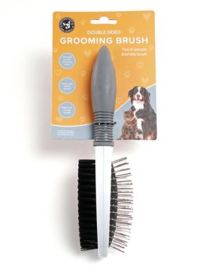 Image showing  Double-Sided Dog Brush, White