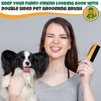 Image showing 8 th Precious Tails Double-Sided Dog Brush, White