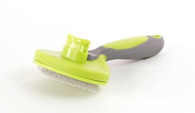 Precious Tails Retractable Slicker Brush, Lime