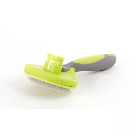 Precious Tails Retractable Dog Brush Lime Pet Brushes & Combs