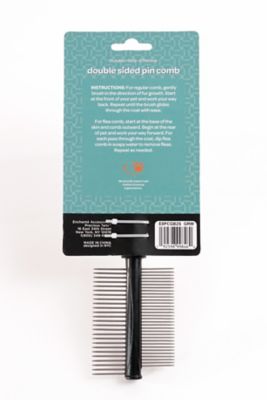 Image showing  Double-Sided Pin Dog Comb, White