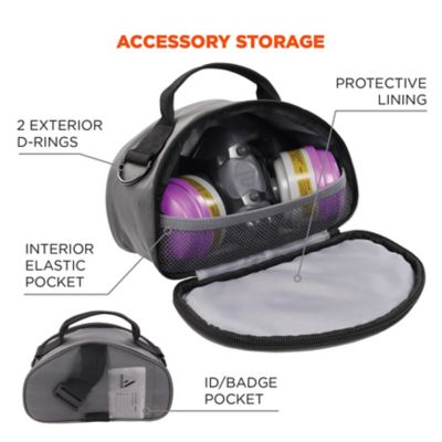 Image showing 5 th Ergodyne Clamshell Half Respirator Bag - Zipper Closure, 13187