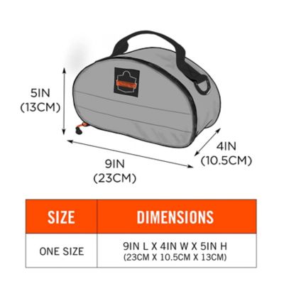 Image showing 6 th Ergodyne Clamshell Half Respirator Bag - Zipper Closure, 13187