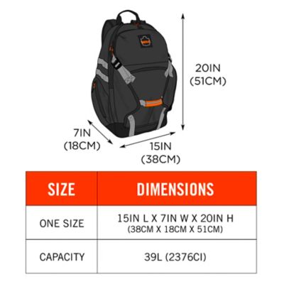 Image showing 6 th Ergodyne 39L PPE Jobsite Backpack