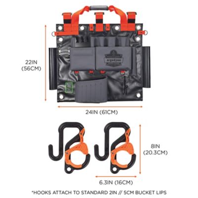 Image showing 5 th Ergodyne Bucket Truck Tool Board with Bucket Hooks Kit, 13701