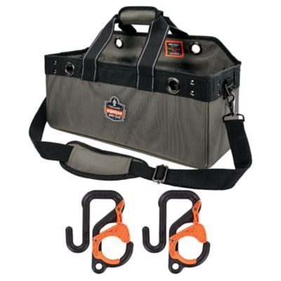 Ergodyne Bucket Truck Tool Bag with Bucket Hooks Kit, 13747 I’d recommend this to someone that regularly operates a bucket left to get the optimal use of the hooks
