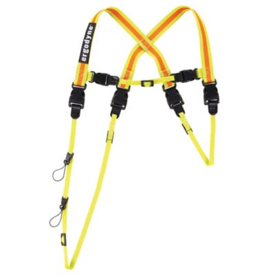 Ergodyne Barcode Scanner Lanyard Harness, Hi-Vis Lime, Large