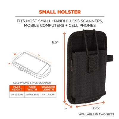 Image showing  Phone Style Scanner Holster with Belt Loop, Black S