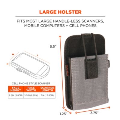 Image showing  Phone Style Scanner Holster with Belt Clip, Grey L