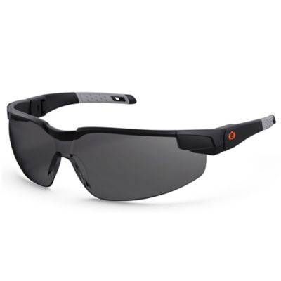 Ergodyne Anti-Fog Safety Glasses Adjustable Temples, Smoke, 50063