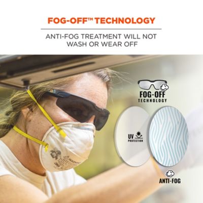Image showing  Anti-Fog Safety Glasses Adjustable Temples, Smoke, 50063