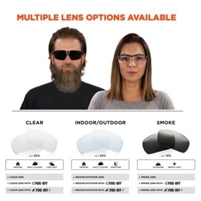 Image showing  Anti-Fog Safety Glasses Adjustable Temples, Smoke, 50063