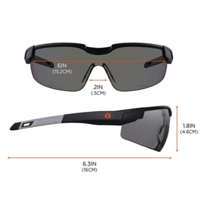 Image showing 5 th Ergodyne Anti-Fog Safety Glasses Adjustable Temples, Smoke, 50063